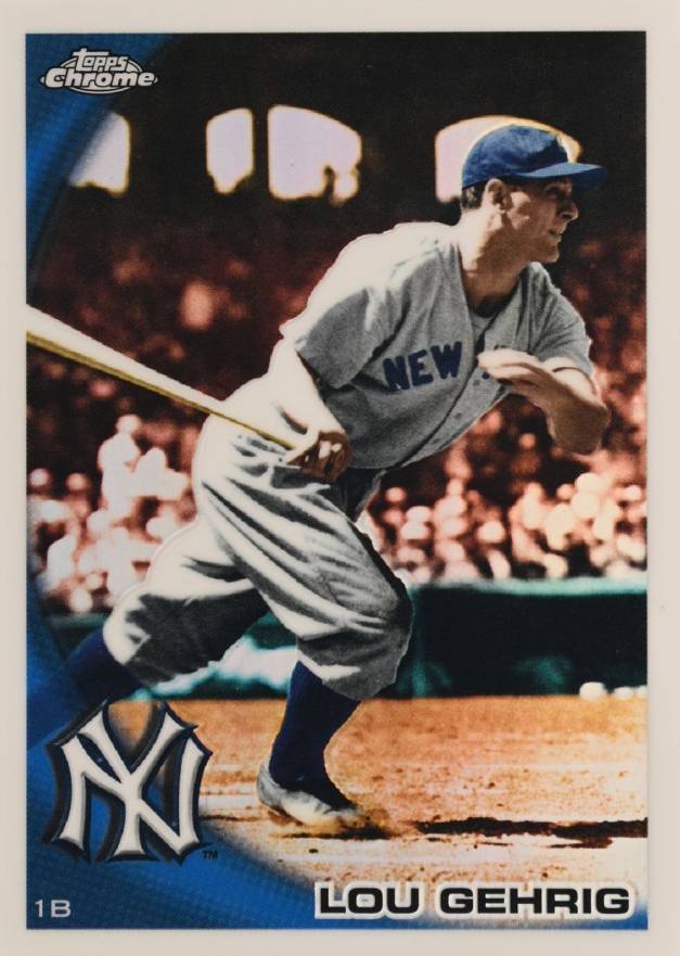 2010 Topps Chrome Wrapper Redemption Lou Gehrig #223 Baseball Card