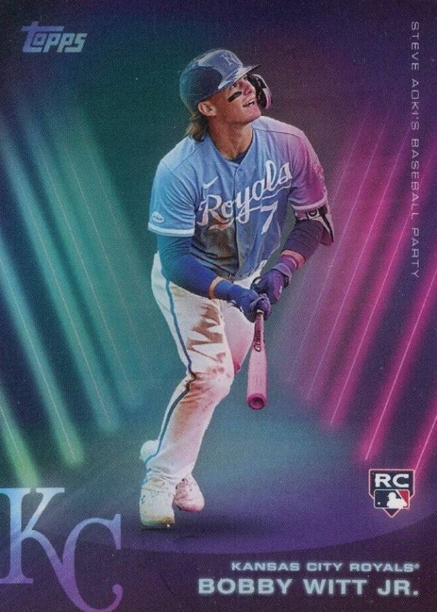 2022 Topps X Steve Aoki Baseball Party Bobby Witt Jr. #100 Baseball Card