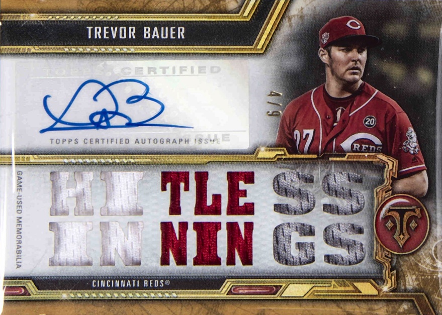 2020 Topps Triple Threads Autograph Relics Trevor Bauer #TB2 Baseball Card