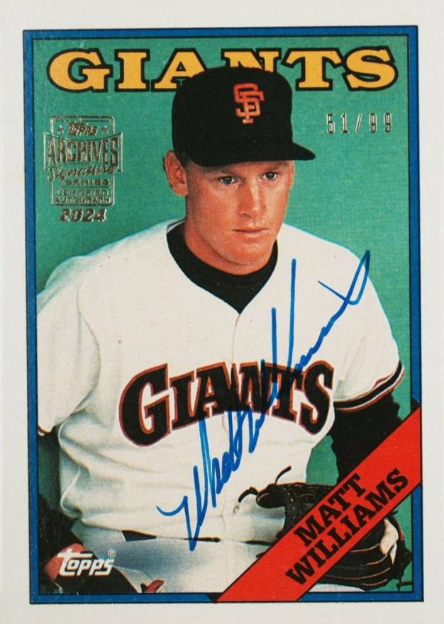 2024 Topps Archives Signature Series Matt Williams #372 Baseball Card
