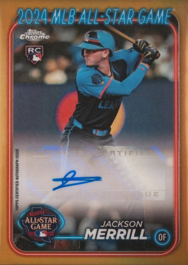 2024 Topps Chrome Update 2024 All-Star Game Autographs Jackson Merrill #JM Baseball Card