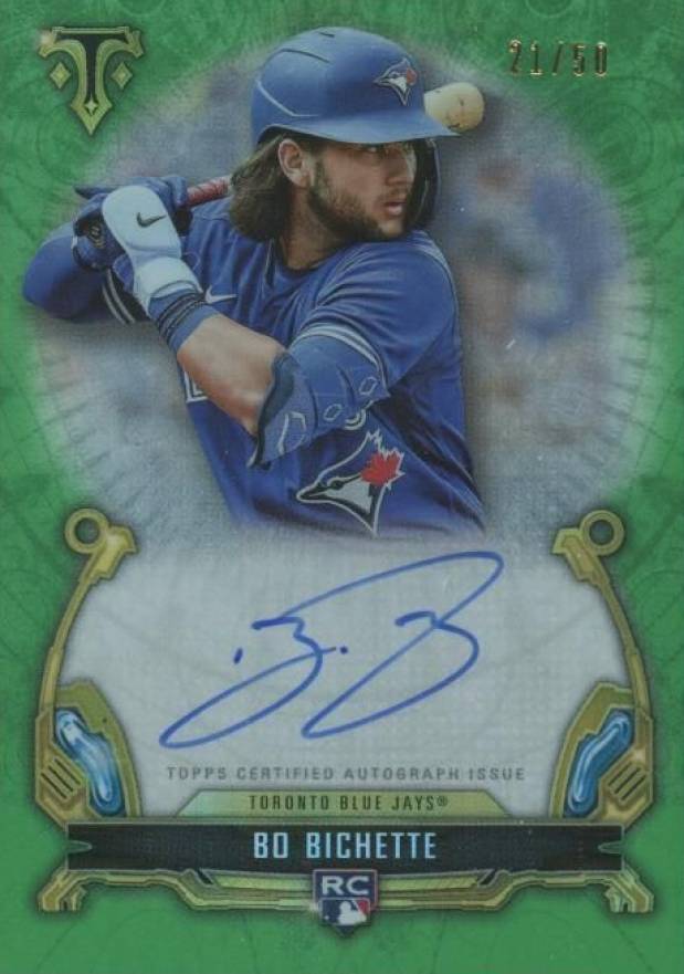 2020 Topps Triple Threads Rookie Autographs Bo Bichette #RACBB Baseball Card