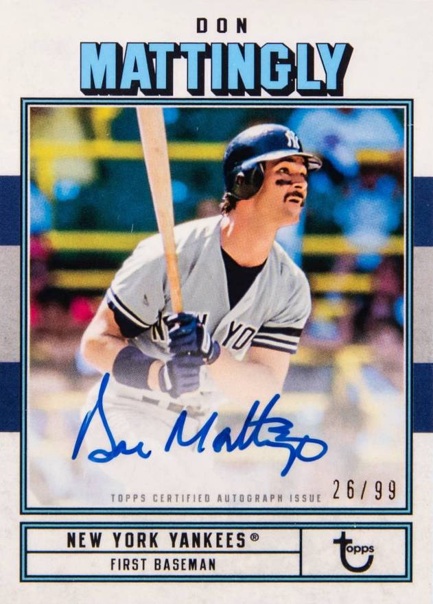 2022 Topps Brooklyn Collection Autograph Don Mattingly #DM Baseball Card