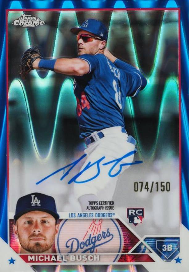 2023 Topps Chrome Rookie Autograph Michael Busch #RAMB Baseball Card