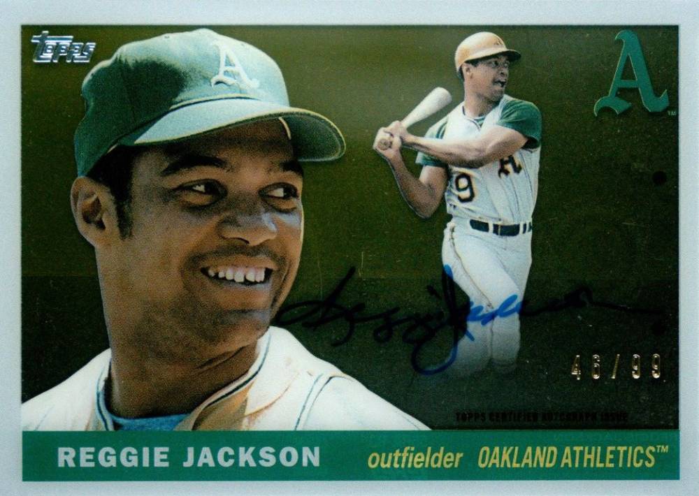 2022 Topps Clearly Authentic 1955 Reimagining Autographs Reggie Jackson #RJ Baseball Card