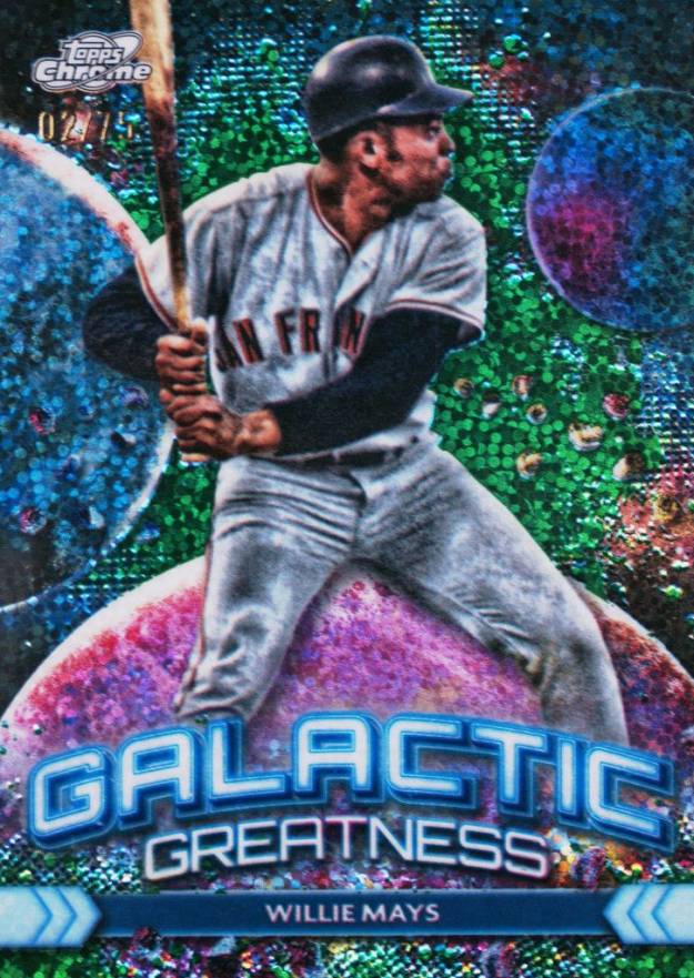 2024 Topps Chrome Cosmic Galactic Greatness Willie Mays #1 Baseball Card