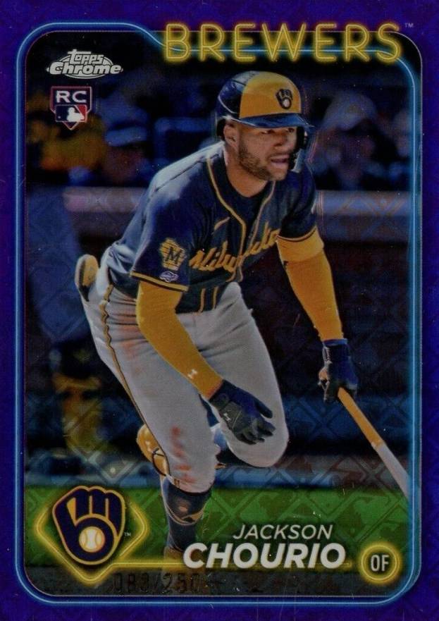 2024 Topps Chrome Logofractor Edition Jackson Chourio #161 Baseball Card