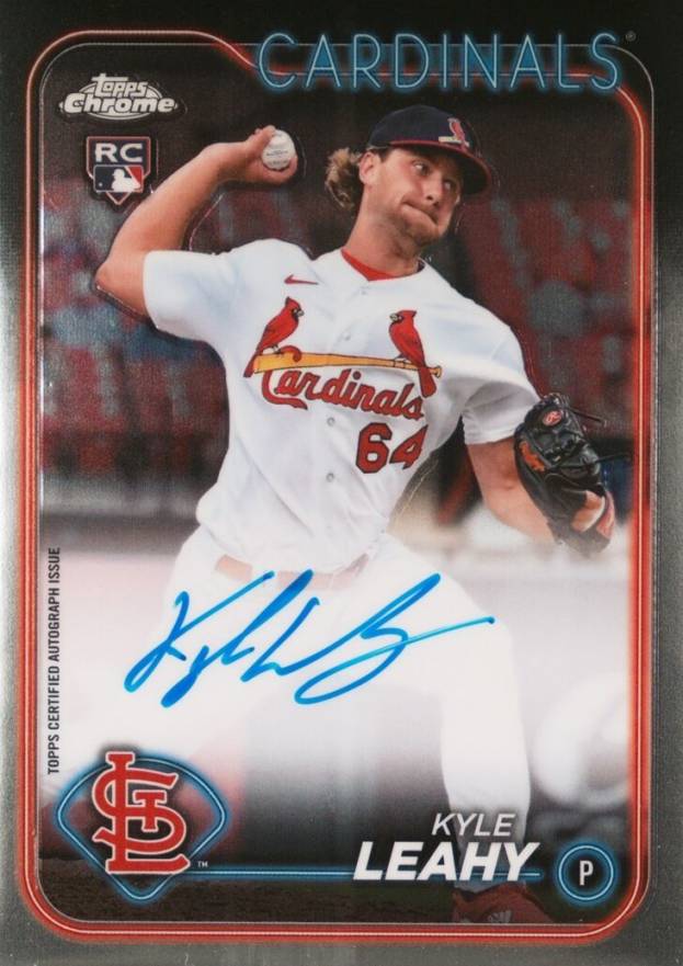 2024 Topps Chrome Rookie Autographs Kyle Leahy #RAKL Baseball Card