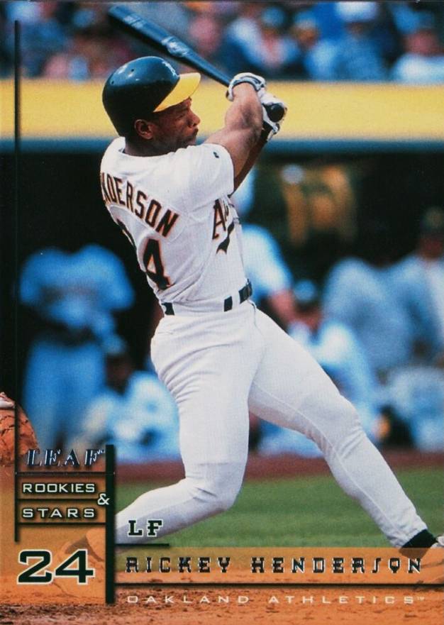 1998 Leaf Rookies & Stars Rickey Henderson #24 Baseball Card