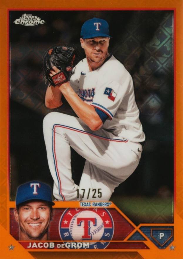 2023 Topps Chrome Logofractor Edition Jacob DeGrom #12 Baseball Card