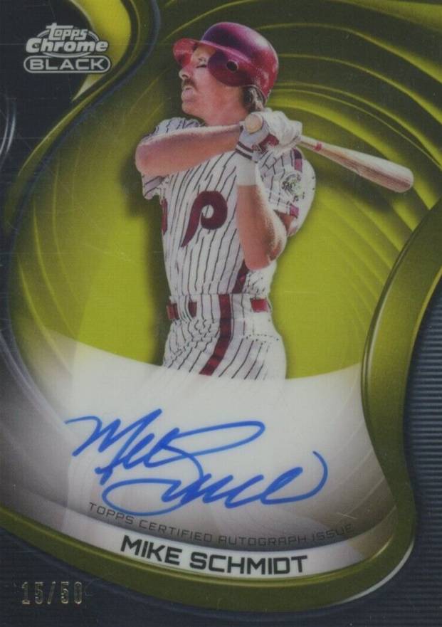 2022 Topps Chrome Black Autographs Mike Schmidt #MS Baseball Card