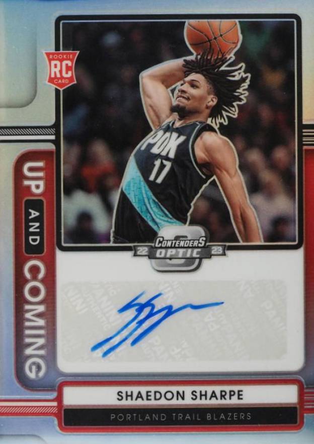 2022 Panini Contenders Optic Up and Coming Autographs Shaedon Sharpe #UCASHS Basketball Card