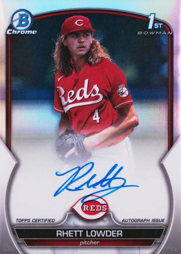 2023 Bowman Draft Chrome Prospect Autograph Rhett Lowder #CDARLO Baseball Card
