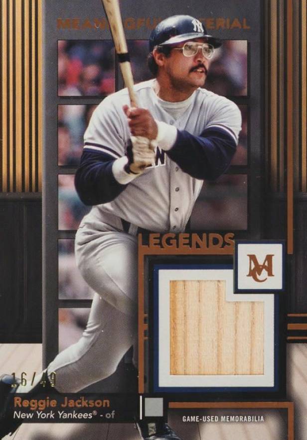 2024 Topps Museum Collection Meaningful Material Relics Legends Reggie Jackson #RJA Baseball Card