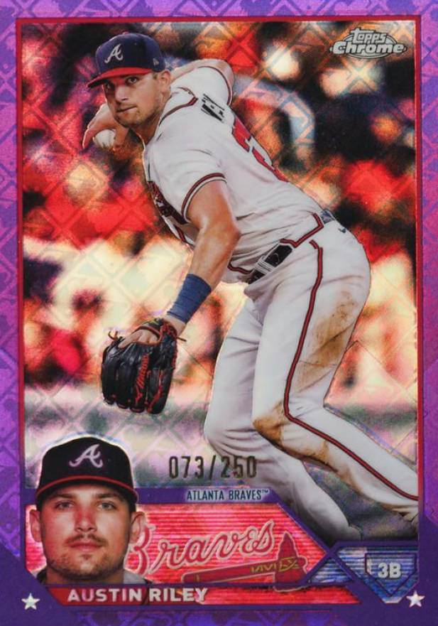 2023 Topps Chrome Logofractor Edition Austin Riley #66 Baseball Card