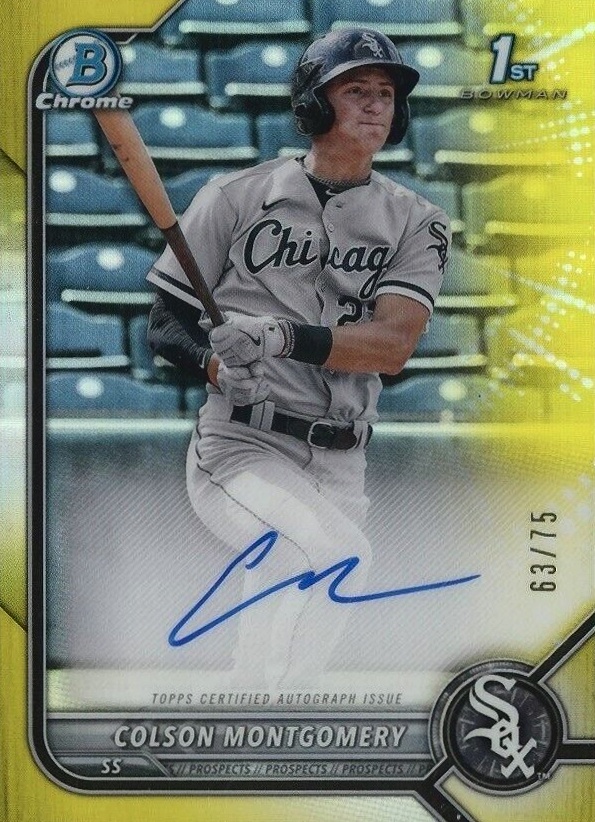 2022 Bowman Chrome Prospect Autographs Colson Montgomery #CPACMY Baseball Card