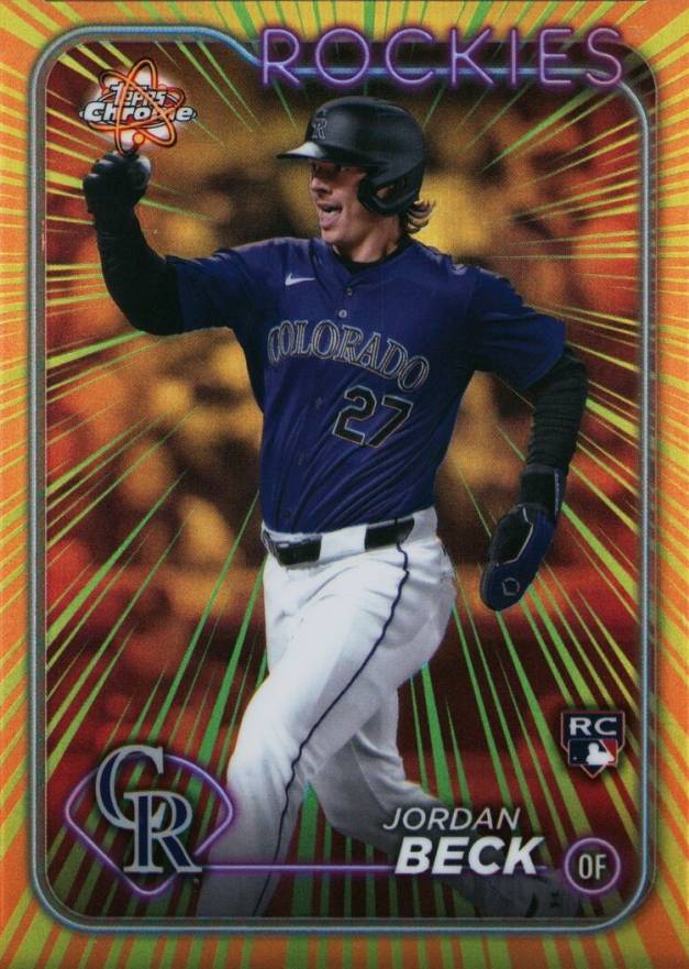 2024 Topps Chrome Radiating Rookies Jordan Beck #RR29 Baseball Card