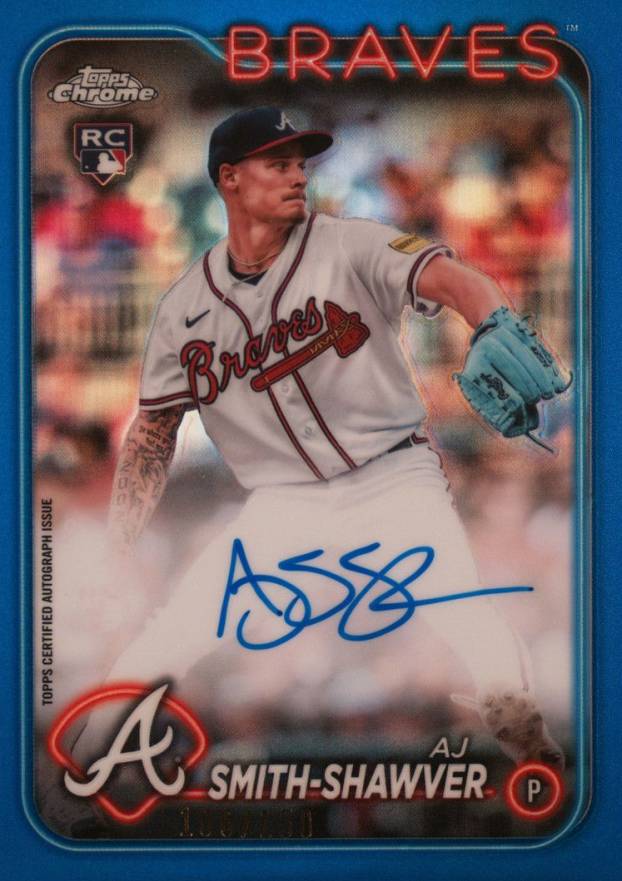 2024 Topps Chrome Rookie Autographs A.J. Smith-Shawver #RAAJS Baseball Card
