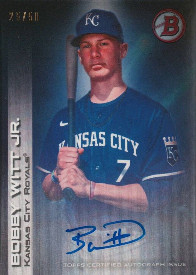 2022 Bowman Transcendent VIP Party Autographs Bobby Witt Jr. #BWA1 Baseball Card