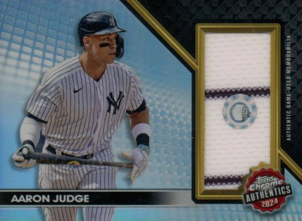 2024 Topps Chrome Topps Chrome Authentics Relics Aaron Judge #TCAAJ Baseball Card