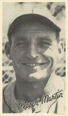 1936 Goudey Premiums-Type 1-Wide Pen Pepper Martin # Baseball Card