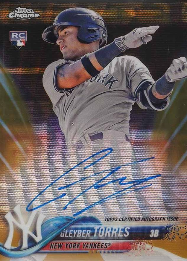 2018 Topps Chrome Rookie Autograph Gleyber Torres #RA-GT Baseball Card