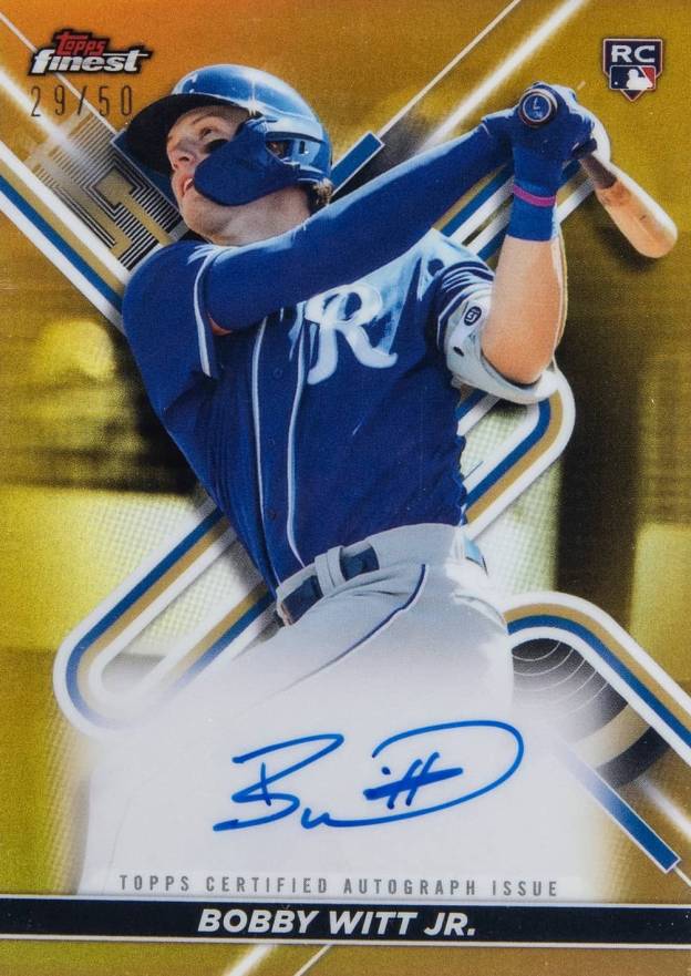 2022 Topps Finest Finest Autographs Bobby Witt Jr. #BW Baseball Card