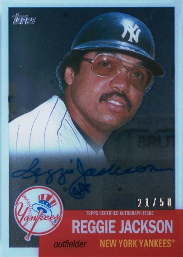 2020 Topps Clearly Authentic 1953 Reimagined Autographs Reggie Jackson #RARJ Baseball Card