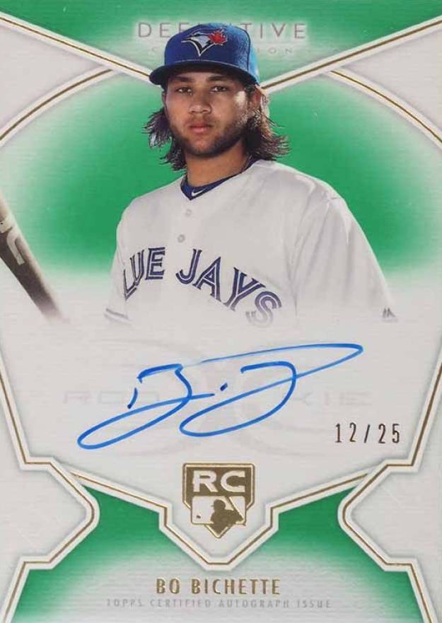 2020 Topps Definitive Collection Definitive Rookie Autographs Bo Bichette #BOB Baseball Card