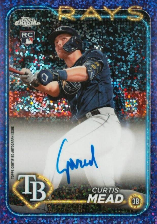 2024 Topps Chrome Rookie Autographs Curtis Mead #RACME Baseball Card
