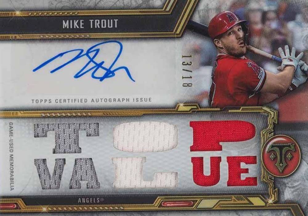 2020 Topps Triple Threads Autograph Relics Mike Trout #MT2 Baseball Card