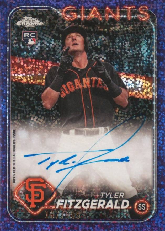 2024 Topps Chrome Rookie Autographs Tyler Fitzgerald #RATF Baseball Card