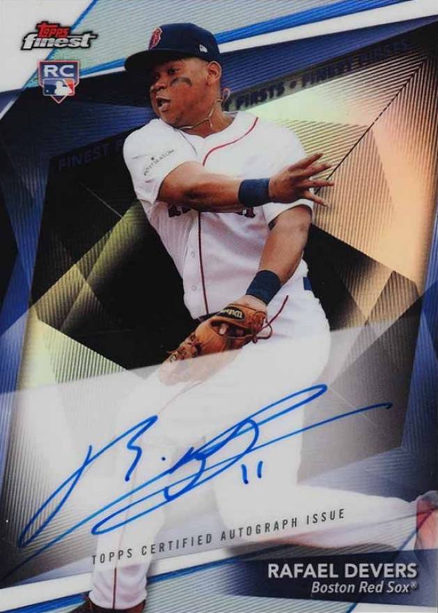 2018 Finest Firsts Autographs Rafael Devers #FFARD Baseball Card