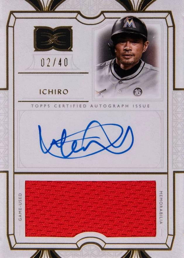 2024 Topps Definitive Collection Definitive Autograph Relic Collection Ichiro Suzuki #I Baseball Card
