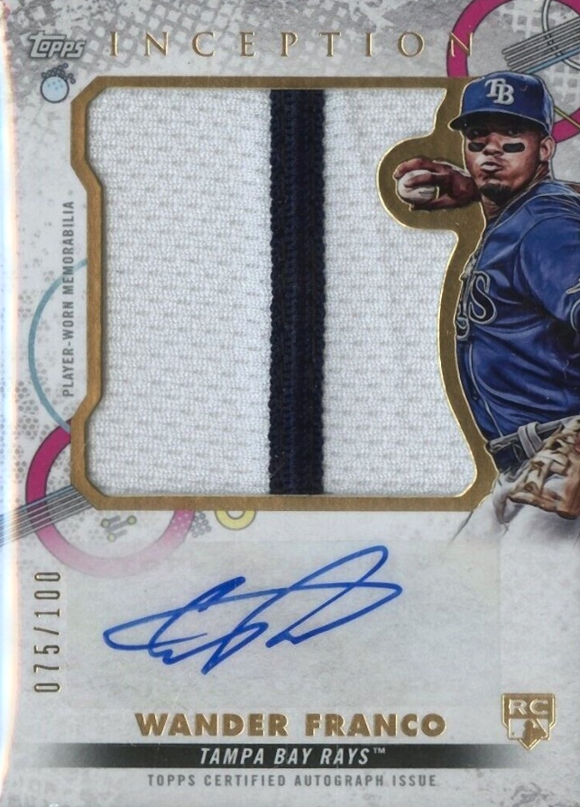 2022 Topps Inception Inception Autographed Patch Wander Franco #IAJPWF Baseball Card