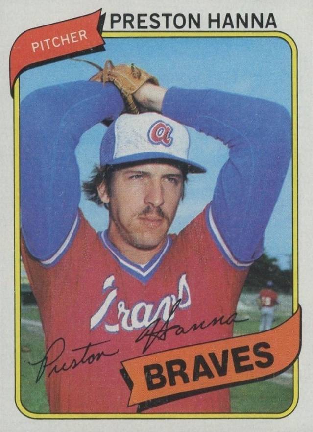1980 Topps Preston Hanna #489 Baseball Card
