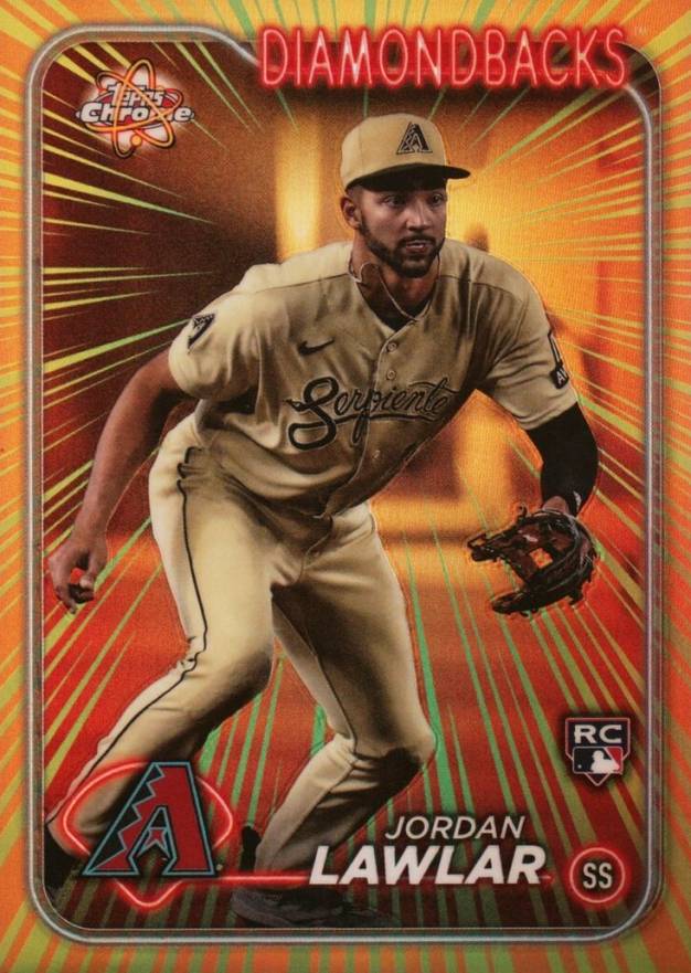 2024 Topps Chrome Radiating Rookies Jordan Lawlar #RR13 Baseball Card