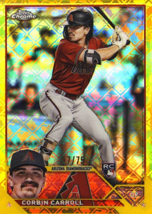 2023 Topps Chrome Logofractor Edition Corbin Carroll #95 Baseball Card