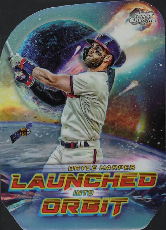 2023 Topps Cosmic Chrome Launched Into Orbit Bryce Harper #5 Baseball Card