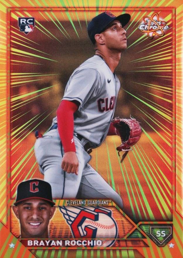 2023 Topps Chrome Radiating Rookies Brayan Rocchio #RR29 Baseball Card