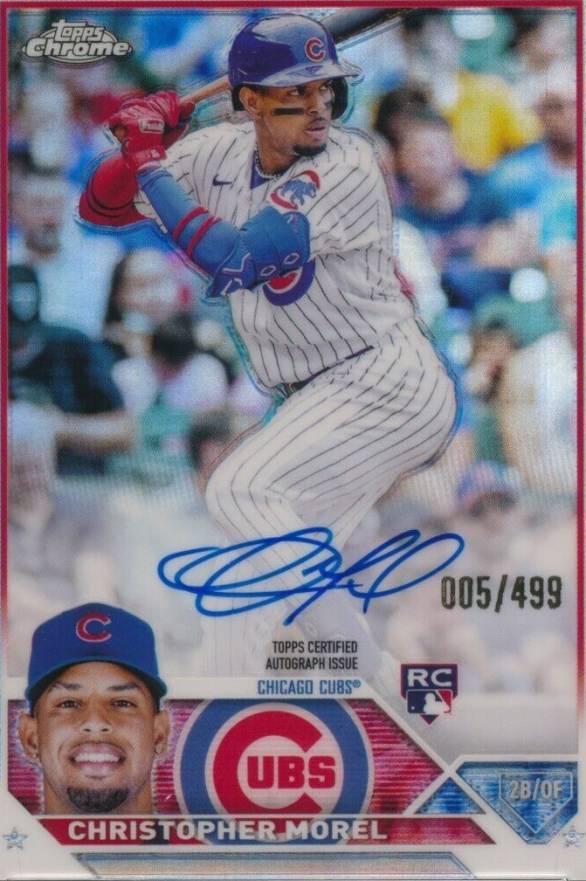 2023 Topps Chrome Rookie Autograph Christopher Morel #RACMO Baseball Card