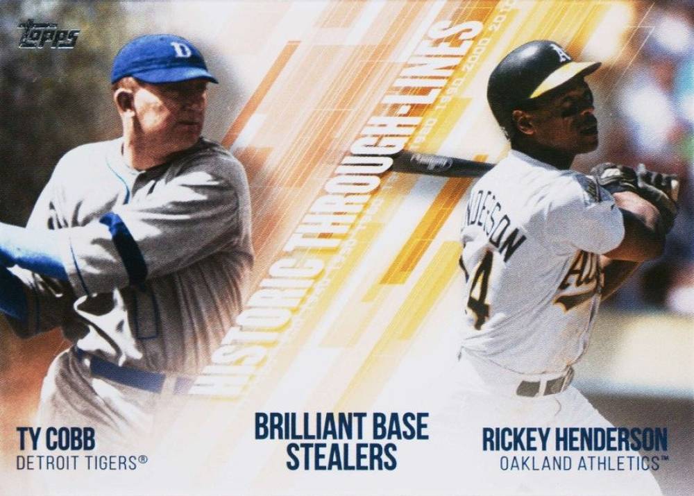 2019 Topps Historic Through-Lines Rickey Henderson #HTL13 Baseball Card
