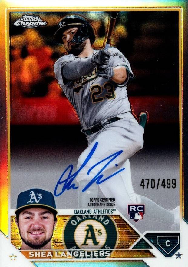 2023 Topps Chrome Rookie Autograph Shea Langeliers #RASL Baseball Card