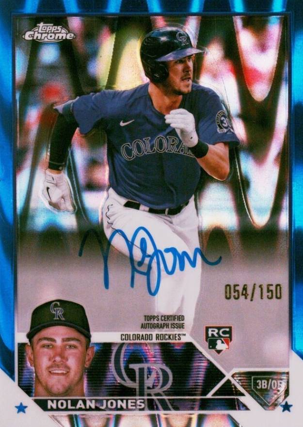 2023 Topps Chrome Rookie Autograph Nolan Jones #RANJ Baseball Card