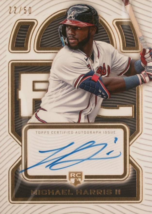 2023 Topps Definitive Collection Definitive Rookie Autographs Michael Harris II #DRAMH1 Baseball Card