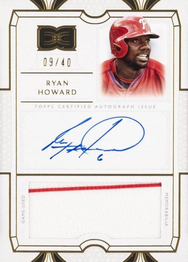 2024 Topps Definitive Collection Definitive Autograph Relic Collection Ryan Howard #RH Baseball Card