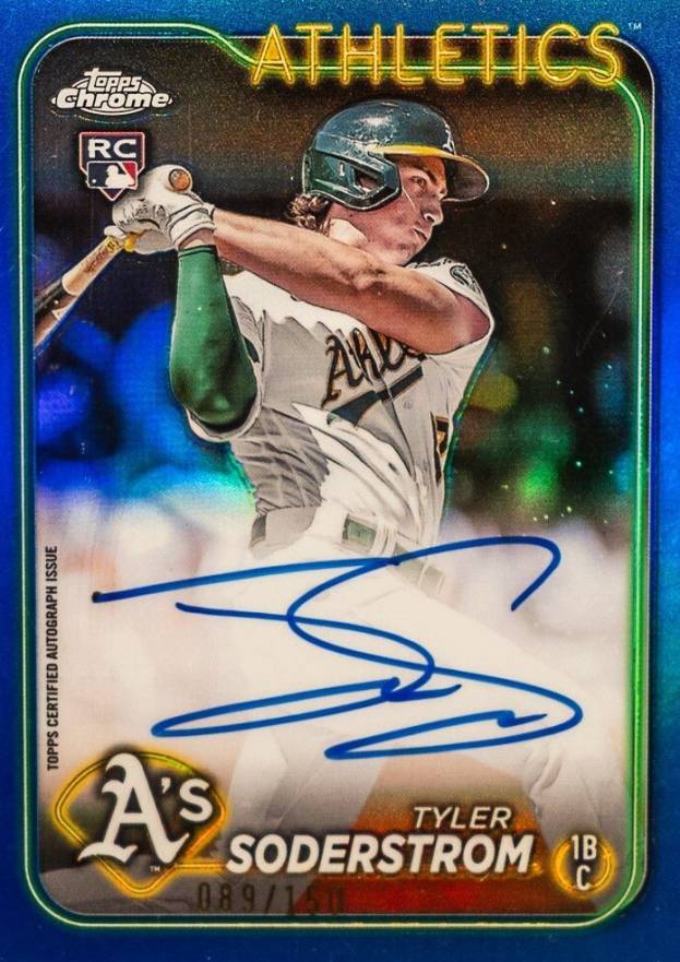 2024 Topps Chrome Rookie Autographs Tyler Soderstrom #RATSO Baseball Card