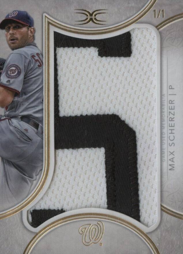 2018 Topps Definitive Definitive Nameplate Collection 1/1 Max Scherzer #MSC Baseball Card