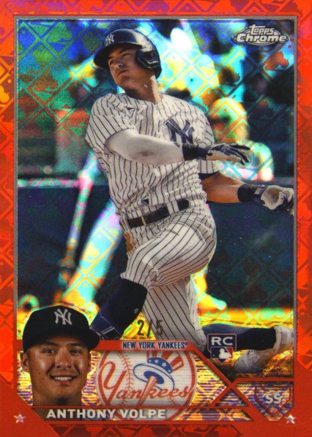 2023 Topps Chrome Logofractor Edition Anthony Volpe #4 Baseball Card