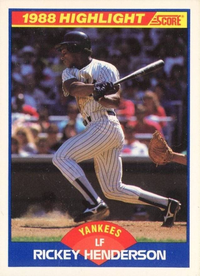 1989 Score Rickey Henderson #657 Baseball Card